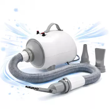 MOZOS XB2-PRO luchtblazer en droger voor dierenverzorging, 2100 W, grijs/wit