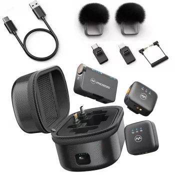 MOZOS MX4-DUAL 2.4 GHz dual draadloos microfoonsysteem voor smartphones