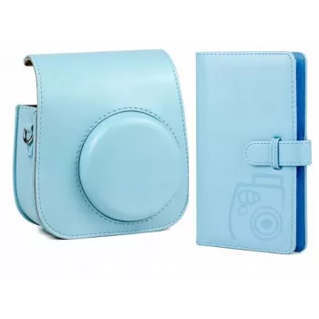 LOVEINSTANT 2-in-1 set case en album voor Fuji Instax Mini 11 blauw