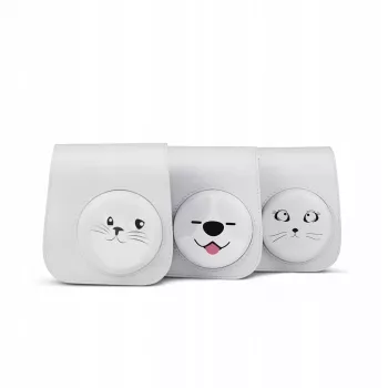 LOVEINSTANT beschermhoes voor Fujifilm Instax Mini 11 - schattig kattenontwerp, grijs