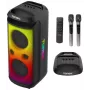 TONSIL Party Dance 1600 draagbare Bluetooth-partyluidspreker met LED-verlichting, karaoke, 1600W PMPO, 80W RMS, 10 inch woofer, TWS, FM-radio, microfoon en afstandsbediening