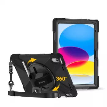 Crong Defender Plus hoes voor iPad 11 A16 (2025) / 10,9 inch (2022) zwart