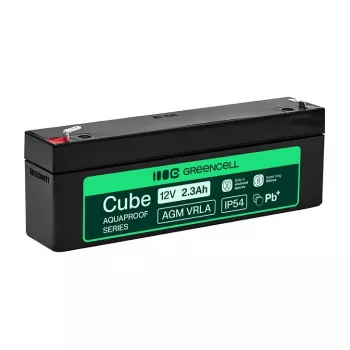 Greencell AGM VRLA 12V 2,5Ah onderhoudsvrije batterij voor kassa's, speelgoed (178x36x66mm)