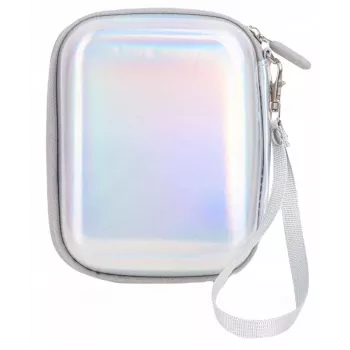 LOVEINSTANT Sparkle Silver PU-lederen case voor Fujifilm Instax Mini Evo / Mini Liplay / Mini Link