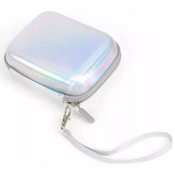 LOVEINSTANT Sparkle Silver PU-lederen case voor Fujifilm Instax Mini Evo / Mini Liplay / Mini Link