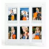 LOVEINSTANT fotolijst voor 6 foto's, compatibel met Fujifilm Instax Mini / Xiaomi / Polaroid / Canon / HP / Kodak - zink / transparant