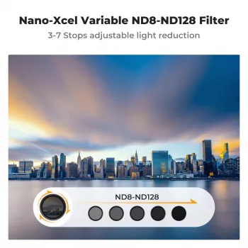 KF X Fader variabele ND-filter 37mm ND8-ND128 grijs