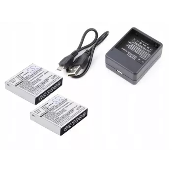 CAMERON SINO 2x accu + oplader set voor Xiaomi Yi AZ13-1