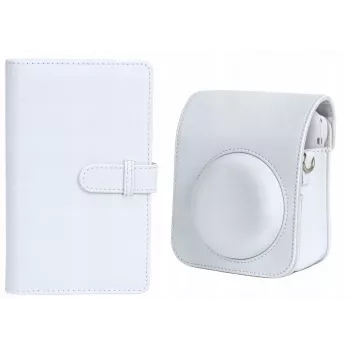 LOVEINSTANT cameratas & fotoalbum bundel voor Fuji Instax Mini 12 - wit (108 foto's)