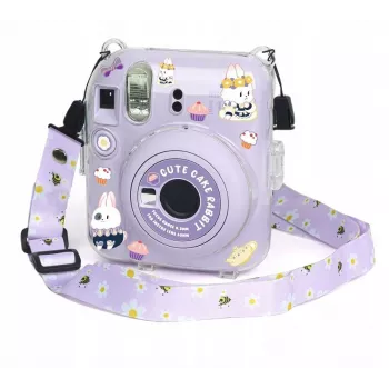 LOVEINSTANT Case voor Fujifilm Instax Mini 12 - Sweet Rabbit design met stickers
