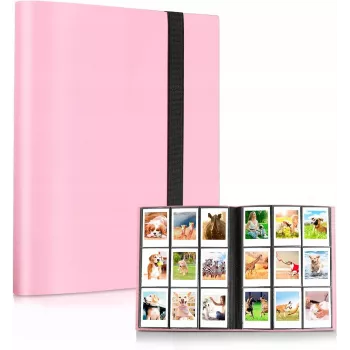 LOVEINSTANT fotoalbum voor 360 foto's, compatibel met Fujifilm Instax Mini / Xiaomi / Polaroid / Canon / HP / Kodak, roze