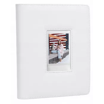 LOVEINSTANT fotoalbum voor 288 foto's, compatibel met Fuji Instax Mini, Polaroid 300, Zink, Canon Ivy, HP Sprocket, Kodak Smile, witte band met kijkvenster
