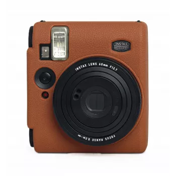 LOVEINSTANT siliconen beschermhoes voor Fujifilm Instax Mini 99 - bruin