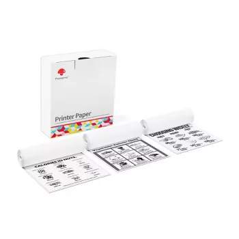 Phomemo 3x zelfklevende etikettenpapierrol wit 110mm voor Phomemo M832 M04S M04AS / Q22-RMS10-107