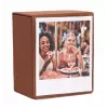 LOVEINSTANT foto-opbergbox voor 100 instantfoto's, compatibel met Fuji Instax Wide, Square, Polaroid 600, i-Type (Now) - bruin met kijkvenster