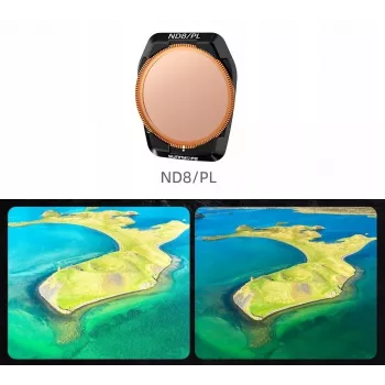 SUNNYLIFE hybride 2-in-1 polarisatiefilter PL + grijs ND8 voor DJI Air 3S / 3 + etui Fi923-8p