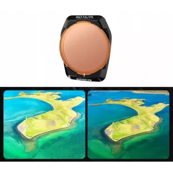 SUNNYLIFE hybride filter 2in1 polarisatie PL + grijs ND16 voor DJI Air 3S / 3 + case Fi923-16p