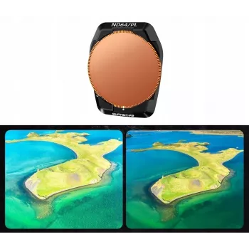SUNNYLIFE hybride 2in1 polarisatie PL + grijs ND64 filter voor DJI Air 3S / 3 + case Fi923-64p
