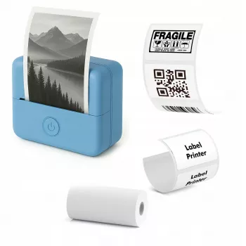 LOVEINSTANT X6 Bluetooth Thermische Printer voor foto's, stickers, notities, etiketten, AI-app, Blauw