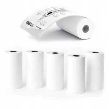 LOVEINSTANT Witte Zelfklevende Papieren Labels 5x Rol 3,5m voor Love Instant X6 / S1 / Phomemo T02 / M02x