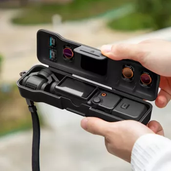 SUNNYLIFE harde draagkoffer voor DJI Osmo Pocket 3 en accessoires, zwart