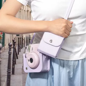 LOVEINSTANT fotoalbum-hoes voor Fujifilm Instax Square en Mini-afdrukken – paars, 64 foto's