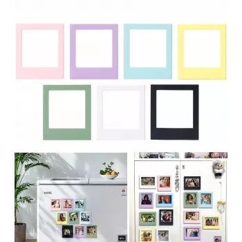 LOVEINSTANT magnetische fotolijst set 7x lijstmagneet voor Polaroid I-Type 600 SX-70 zwart