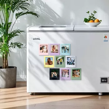 LOVEINSTANT magnetische fotolijst set 7x lijstmagneet voor Polaroid I-Type 600 SX-70 zwart