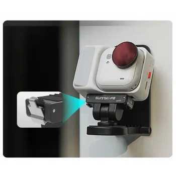 SUNNYLIFE Magnetische snelkoppeling met 1/4 inch schroefdraad voor Insta360 GO Ultra / GU-AD137-D