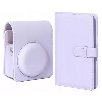 LOVEINSTANT cameratas en fotoalbum-set voor Fujifilm Instax Mini 13 - paars