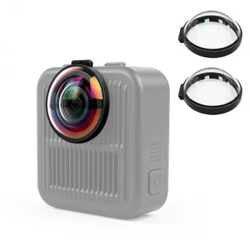 PULUZ 2x gehard glazen lensbeschermer voor GoPro Max 2 - zwart frame