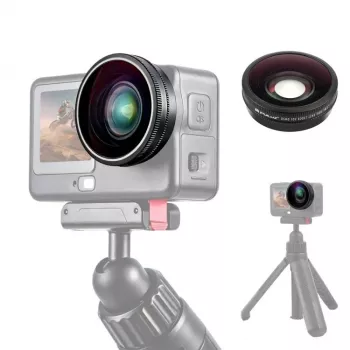 PULUZ groothoekobjectief FOV Boost 185° voor DJI Osmo Action 6 / HD-glas / PU1103