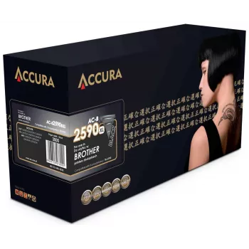 ACCURA Compatibele Tonercartridge Vervangend voor Brother TN-2590XL Hoog Rendement Zwart