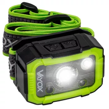 VAYOX VA0187 accu-hoofdlamp, 750 lm, CREE + SMD, bewegingssensor, IP66