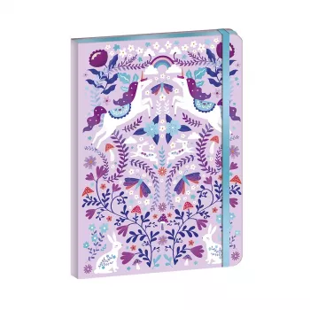 Janod Unicorn Dreamland notitieboek met elastiek, 6+