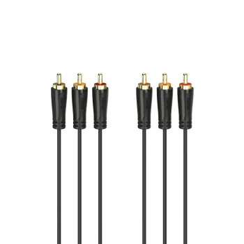 HAMA 3x RCA naar 3x RCA audio-/videokabel 3m, vergulde stekkers