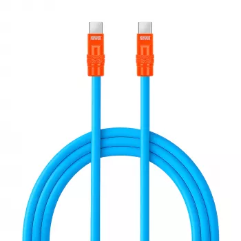 Newell USB-C naar USB-C kabel 100W, 2m, siliconen, blauw-oranje