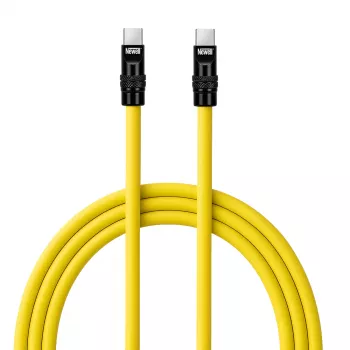 Newell USB-C naar USB-C kabel 100W, 2m, siliconen, geel-zwart