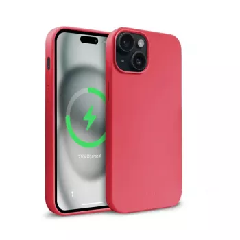 Crong Color Cover Magnetic Case voor iPhone 15 Plus MagSafe (roze)
