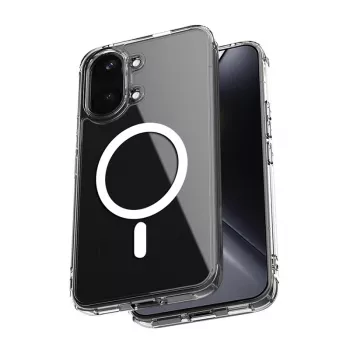 Crong Hybrid Clear Magnetic Case voor Xiaomi POCO X8 Pro Max 5G, transparant, MagSafe-compatibel