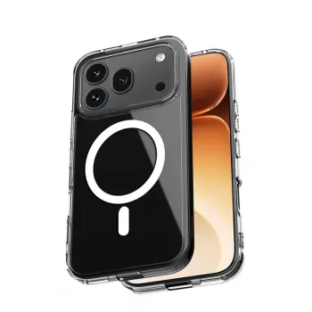 Crong Hybrid Clear Magnetic Case voor Honor 600 Pro 5G, MagSafe-compatibel, transparant