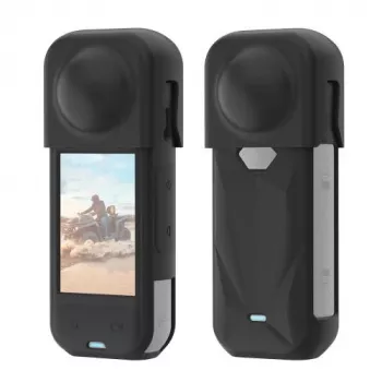PULUZ PU757B Lensdop en beschermhoes van siliconen voor Insta360 X5
