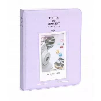 LOVEINSTANT fotoalbum voor 64 foto's compatibel met Fuji Instax Mini 13 12 11 40 41 99 Evo Link / paars