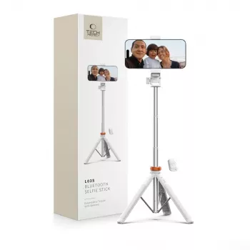 Tech-Protect L03S Selfiestick Statief Wit