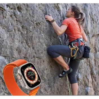 TECH-PROTECT Nylon Pro Apple Watch Armband voor Series 6/7/8/9/10/SE/Ultra 1/2 (44/45/46/49 mm) Navy/Grijs