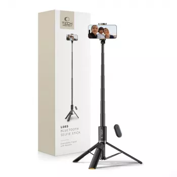 Tech-Protect L08S Selfiestick Statief Zwart