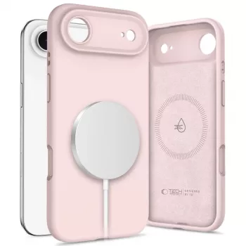 Tech-Protect Silicone MagSafe Hoesje voor Apple iPhone 17 Air, Roze parel