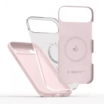 Tech-Protect Silicone MagSafe Hoesje voor Apple iPhone 17 Air, Roze parel