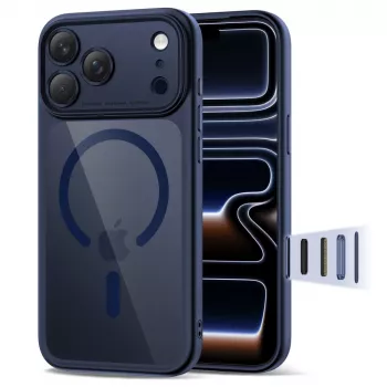 TECH-PROTECT MAGPEAK MAGSAFE CC IPHONE 17 PRO MAX DEEP BLUE/TRANSPARANT