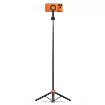 Tech-Protect L10S MagSafe Bluetooth-selfiestick met statief, oranje/zwart